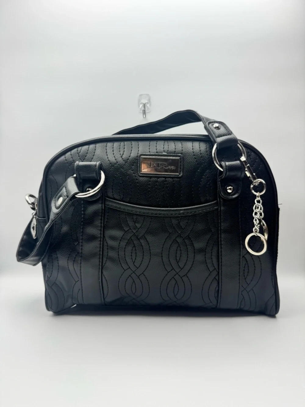 Bella Russo NEW Black Satchel Shoulder & Crossbody Bag Organizer Tote NEW